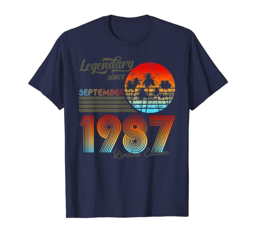 Consigue ahora Legendario cumpleaños desde Catálogo septiembre 1987 Camiseta Top Precio 2025 | regaloscumple.com