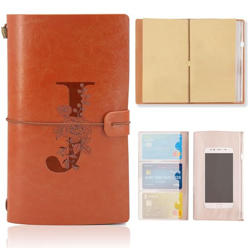 Comprar Diario Viaje con inicial Cuaderno Cuero Cuaderno Recargable Bloc Notas Diario Personal Ideas para regalar para Hija Niña Mujeres Amigas Profesores San Valentín Cumpleaños Graduación Día la Madre(J) Rebajas 2025 | regaloscumple.com