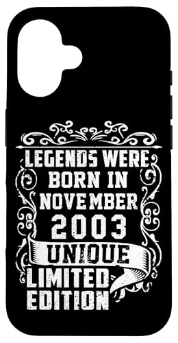 Consigue ahora Carcasa para iPhone 16 Cumpleaños Noviembre 2003 Edición Limitada Regalo Cumpleaños Vintage Rebajas 2024 | regaloscumple.com