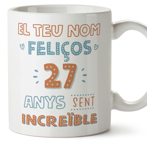 Comprar MUGFFINS Tazas Personalizadas Cumpleaños - En Catalán - anys sent increïble - 11 oz / 330 Navidad ml - Regalo personalizable original y divertido Rebajas 2025 | regaloscumple.com