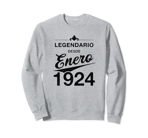 Consigue ahora 100 cumpleaños Nacido en Enero Catálogo 1924 Vintage 100 años Sudadera Ofertas 2024 | regaloscumple.com