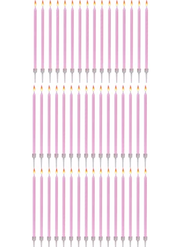 Consigue ahora 48 Velas Cumpleaños Largas y Finas - Tamaño 12 cm x 0 5 cm - Navidad Color Rosa Ofertas 2024 | regaloscumple.com