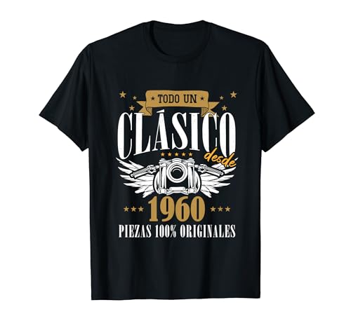 Consigue ahora Regalos Nacido en 1960 - 64 Años Cumpleaños Moto Biker Hombre Motero Camiseta Ofertas 2024 | regaloscumple.com