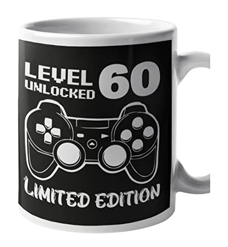 Comprar Level Unlocked Limited Edition Taza cerámica para cumpleaños Cumpleaños 60 años Ofertas 2024 | regaloscumple.com
