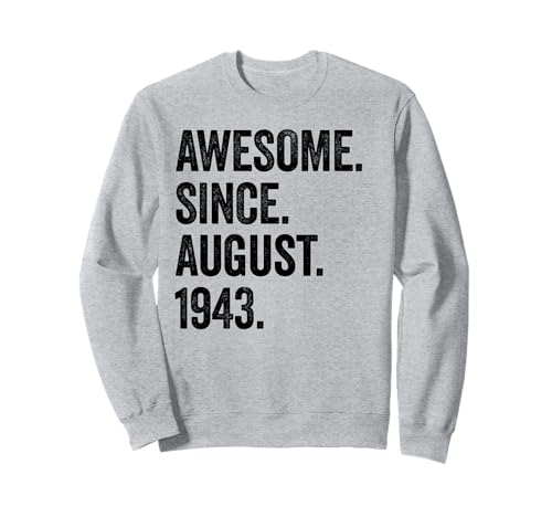 Consigue ahora Awesome BlackFriday Since August 1943 80 cumpleaños Sudadera Ofertas 2024 | regaloscumple.com