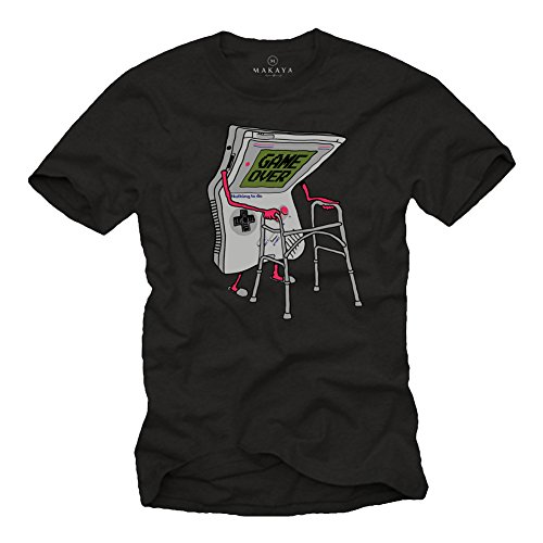 Consigue ahora Camiseta Divertida Hombre BlackFriday - Game Over - Reglos Frikis - Vintage Controller T-Shirt Gamer Negro XXXL Ofertas 2024 | regaloscumple.com
