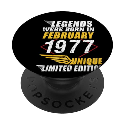 Comprar Cumpleaños Febrero 1977 Edición Limitada Ideas para regalar Regalo February PopSockets PopGrip Adhesivo Rebajas 2025 | regaloscumple.com