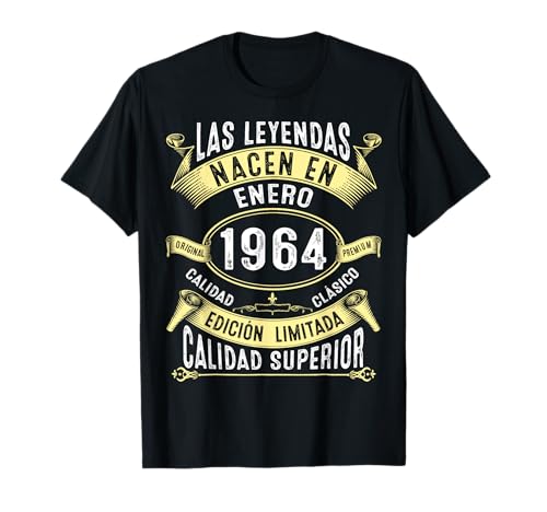 Comprar 61 Cumpleaños hombre mujer 61 años Enero 1964 regalo Camiseta Ideas para regalar Ofertas 2025 | regaloscumple.com