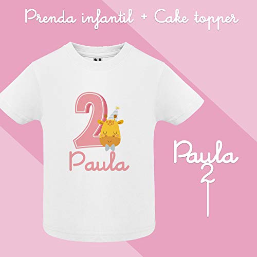 Oferta Flash Conjunto regalo cumpleaños Cake Topper + Body o camiseta personalizado