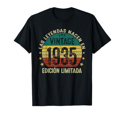 Consigue ahora Las Leyendas Nacen En 1935 90 Regalos Cumpleaños Vintage 1935 Regalo Camiseta Top Precio 2024 | regaloscumple.com