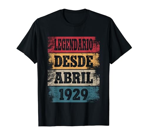 Comprar Legendario Desde Abril 1929 - Cumpleaños 95 Años Cumpleaños Camiseta Top Precio 2024 | regaloscumple.com