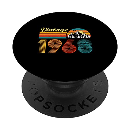Comprar Regalo Ideas para regalar cumpleaños 55 años para hombres y mujeres retro vintage 1968 PopSockets PopGrip Intercambiable Rebajas 2025 | regaloscumple.com