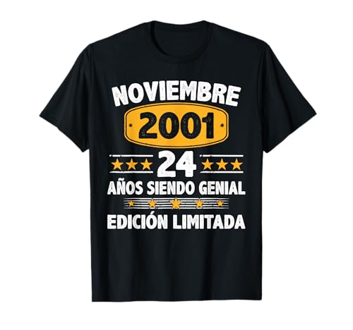 Comprar Noviembre Navidad 2001 24 Años Hombre Cumpleaños Noviembre 2001 Camiseta Rebajas 2025 | regaloscumple.com
