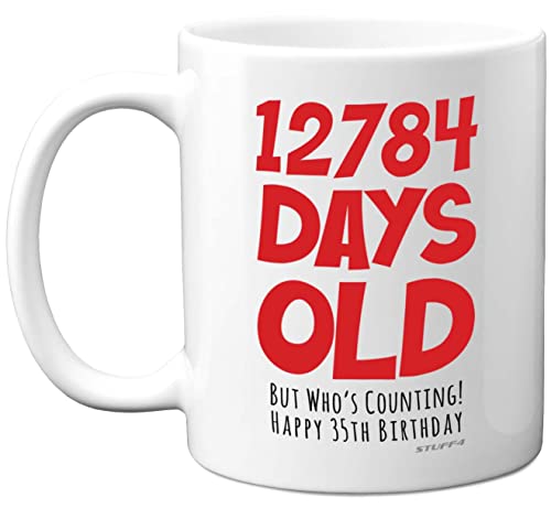 Consigue ahora Taza regalo 35 cumpleaños hombres mujeres él ella 12784 días edad – divertido adulto treinta cinco trigésimo Cumpleaños quinto regalo feliz cumpleaños hermano hijo hija primo tazas cerámica Ofertas 2024 | regaloscumple.com
