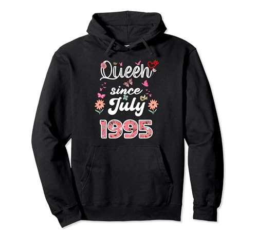 Comprar Reina desde Julio 1995 Flores 1995 Julio Cumpleaños Sudadera con Navidad Capucha Rebajas 2024 | regaloscumple.com