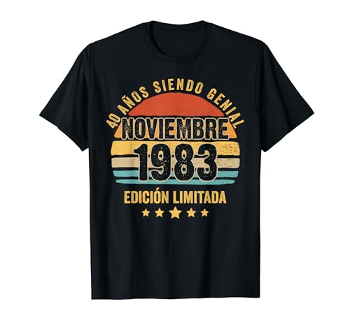Comprar 40 Años Cumpleaños Regalo Noviembre 1983 Navidad Noviembre 40 Años Camiseta Ofertas 2024 | regaloscumple.com