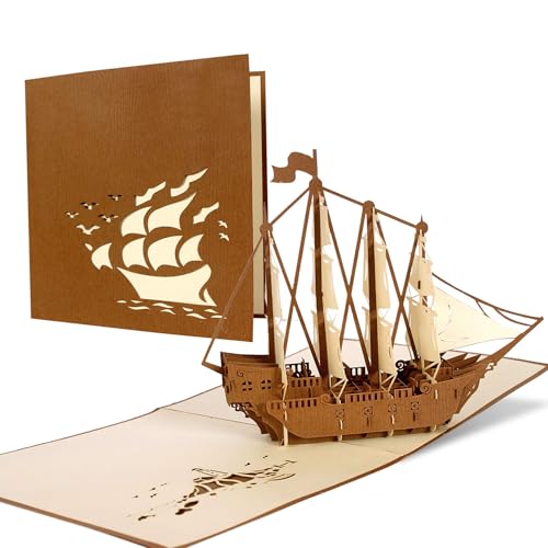 Consigue ahora Tarjeta felicitación 3d pop up cumpleaños cupon regalo con velero. Tarjetas viaje ideales como regalos BlackFriday para viajeros B02 Ofertas 2025 | regaloscumple.com