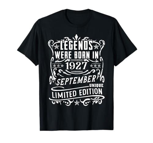 Comprar Cumpleaños Septiembre 1927 Edición Limitada Promoción Regalo Vintage Camiseta Top Precio 2024 | regaloscumple.com