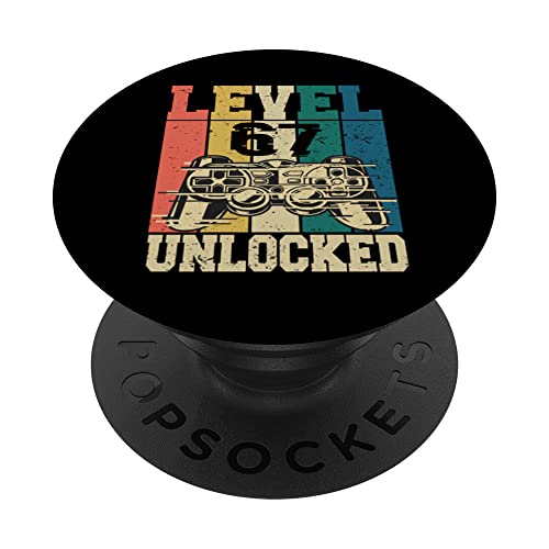 Comprar 67 cumpleaños Gamer Gamer 67 años Nivel 67 desbloqueado PopSockets Promoción PopGrip Intercambiable Rebajas 2025 | regaloscumple.com