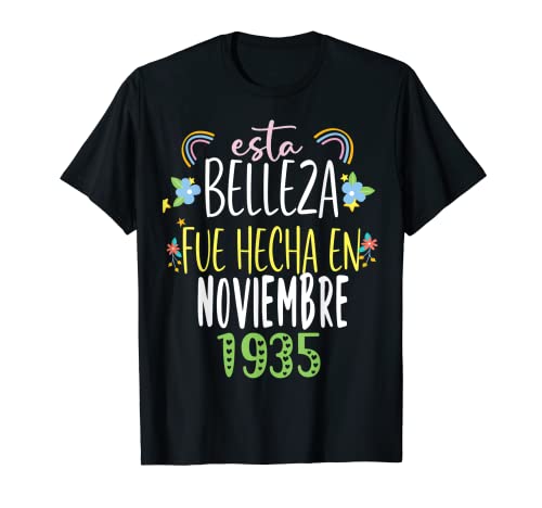 Comprar Hecha En noviembre 1935 Mujer Regalo 87 años BlackFriday Cumpleaños Camiseta Rebajas 2025 | regaloscumple.com