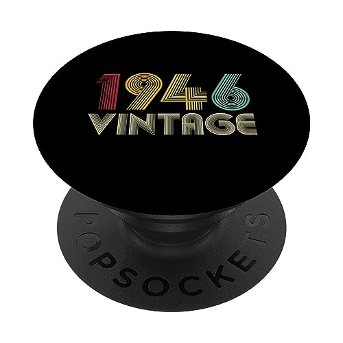 Consigue ahora Regalo Ideas para regalar 77 cumpleaños 77 años hombres mujeres retro vintage 1946 PopSockets PopGrip Intercambiable Ofertas 2025 | regaloscumple.com
