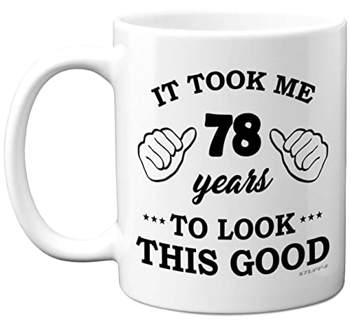 Comprar - Regalo cumpleaños hombres mujeres taza cumpleaños niños 78 años me llevó 78 años BlackFriday lucir esta buena taza – tazas cerámica aptas lavavajillas 11 oz – su día especial fabricado en el Reino Unido por Top Precio 2025 | regaloscumple.com