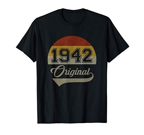 Consigue ahora Cumpleaños vintage para 79 años hombre mujer Original 1942 Camiseta Navidad Rebajas 2024 | regaloscumple.com