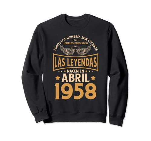 Comprar Regalos Cumpleaños Hombre Regalos Las Leyendas Abril 1958 Sudadera Rebajas 2023 | regaloscumple.com