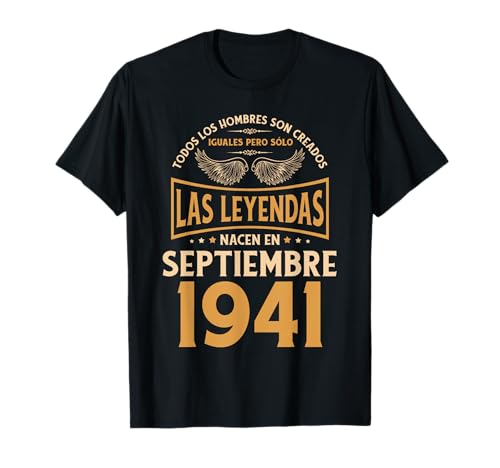 Consigue ahora Cumpleaños Hombre Regalos Las Leyendas Septiembre Ideas para regalar 1941 Camiseta Top Precio 2024 | regaloscumple.com