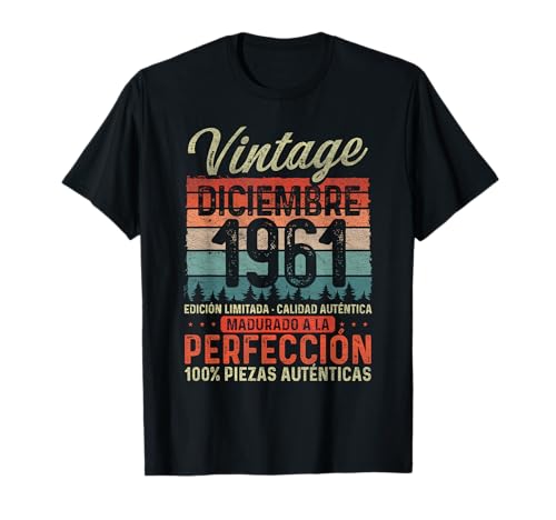 Comprar Diciembre 1961 Vintage Cumpleaños Regalo 63 Años Cumpleaños Hombre Camiseta Top Precio 2025 | regaloscumple.com
