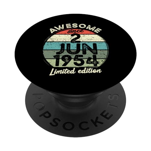 Consigue Cumpleaños ahora 2 junio 1954 70 Cumpleaños 70 años 2024 Cumpleaños PopSockets PopGrip Intercambiable Rebajas 2024 | regaloscumple.com