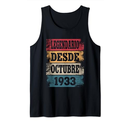 Comprar Legendario Desde Octubre Cumpleaños 1933 - Cumpleaños 91 Años Camiseta sin Mangas Top Precio 2024 | regaloscumple.com