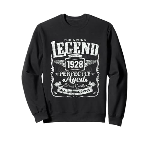 Consigue ahora 96th Birthday Living Legend Since Promoción 1928 Classic Vintage Sudadera Ofertas 2024 | regaloscumple.com