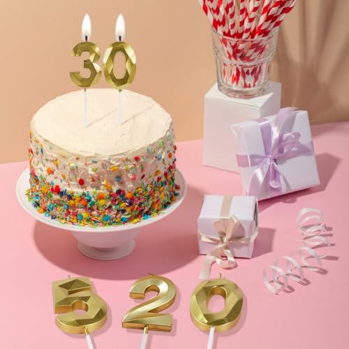 Dónde comprar en España URAQT cumpleaños,3D Pastel Doradas,vela 30,vela pasteles,vela cumpleaño,Velas Aniversarios,tartas, y