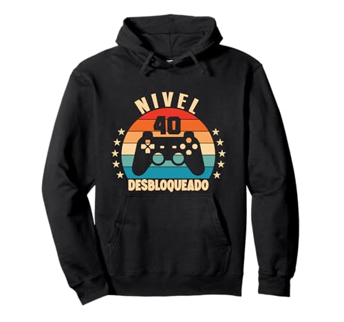 Comprar Nivel 40 Desbloqueado Gamer 40 Años 1981 Divertido Hombre BlackFriday Sudadera con Capucha Top Precio 2023 | regaloscumple.com