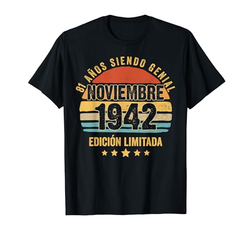Comprar 81 BlackFriday Años Cumpleaños Regalo Noviembre 1942 Noviembre 81 Años Camiseta Rebajas 2024 | regaloscumple.com