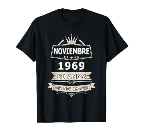 Comprar Camisa De Cumpleanos 50 Anos BlackFriday Noviembre 1969 en Español Camiseta Ofertas 2024 | regaloscumple.com