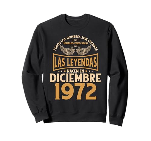 Consigue ahora Catálogo Cumpleaños Hombre Regalos Las Leyendas Diciembre 1972 Sudadera Rebajas 2025 | regaloscumple.com