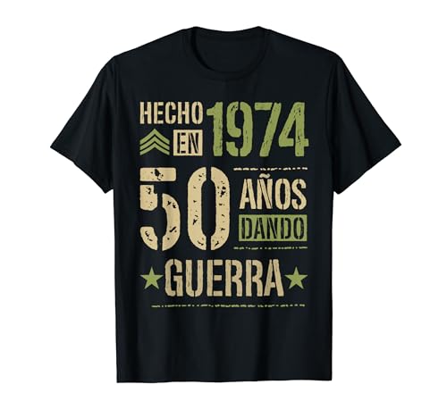 Oferta Hecho 1974 Guerra Años 50 Camiseta