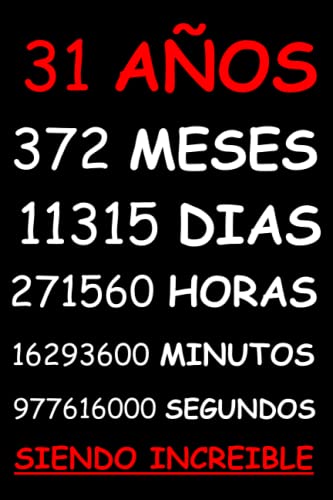 Comprar Navidad 31 AÑOS SIENDO INCREIBLE: REGALO HOMBRE O MUJER 31 AÑOS DE CUMPLEAÑOS ORIGINAL Y DIVERTIDO CUADERNO DE APUNTES O AGENDA DIARIO LEBRETA DE NOTAS.. Top Precio 2025 | regaloscumple.com