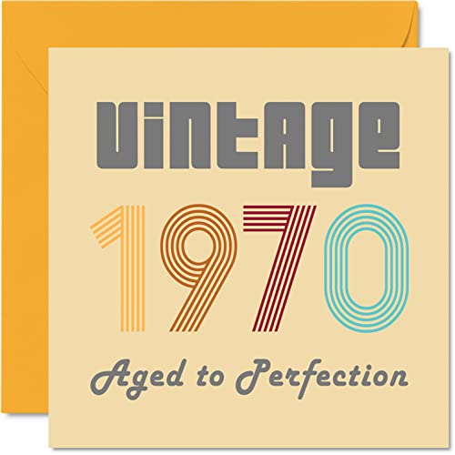 Comprar Tarjetas cumpleaños Navidad 52 hombres mujeres vintage 1970 envejecido a perfección 52 tarjetas cumpleaños divertidas ella 145 mm x 145 mm tarjetas felicitación cumpleaños mamá papá abuelo niñera Ofertas 2024 | regaloscumple.com