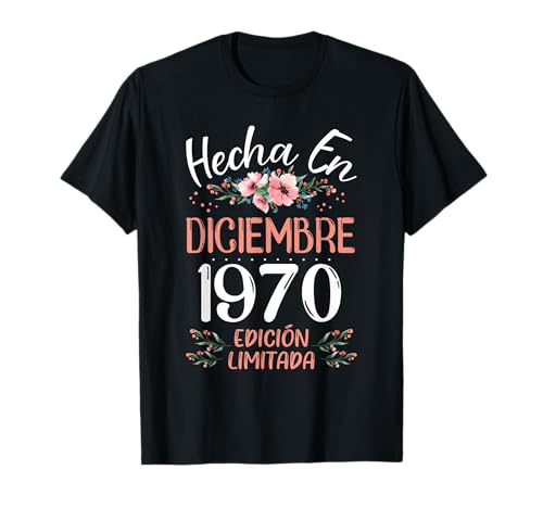 Comprar Hecha Regalos En Diciembre 1970 Mujer Regalo 53 Años Cumpleaños Camiseta Ofertas 2023 | regaloscumple.com
