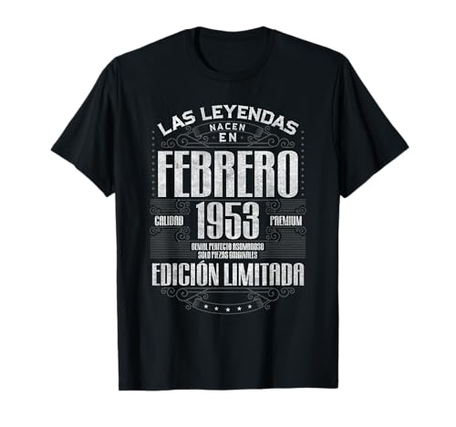 Consigue ahora Las Leyendas Nacen En Febrero 1953 72 Años Cumpleaños Camiseta Top Catálogo Precio 2025 | regaloscumple.com