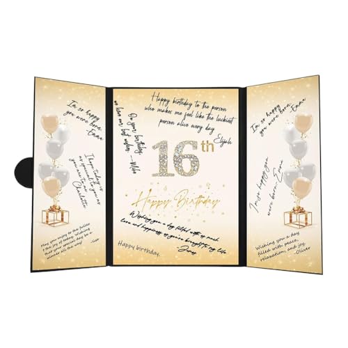 Comprar Breeshy Lindas decoraciones cumpleaños número 16 negro y creativa para libro visitas 16 Catálogo cumpleaños libro autógrafos 16 cumpleaños Ofertas 2025 | regaloscumple.com