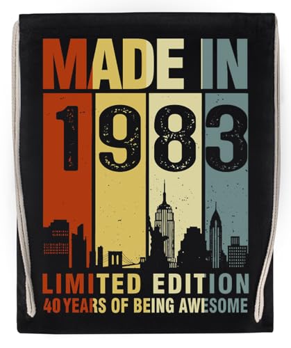 Consigue ahora GUNMANTOR BlackFriday Vintage Made In 1983 Limited Edition 40 Negro Deporte Bolsa el Gimnasio Duradera Respetuosa con el medio ambiente Drawstring Gym Bag Top Precio 2023 | regaloscumple.com