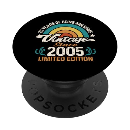 Comprar Retro Sunset 20 años Awesome Born 2005 Catálogo — 20 cumpleaños PopSockets PopGrip Adhesivo Top Precio 2024 | regaloscumple.com