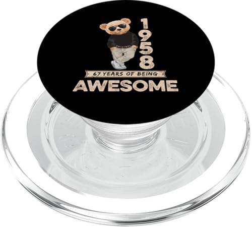 Comprar Oso Ideas para regalar peluche original para hombre y mujer 67 cumpleaños 1958 PopSockets PopGrip para MagSafe Top Precio 2025 | regaloscumple.com