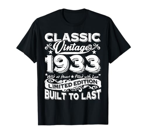 Comprar Vintage 1933 86 años - Camiseta divertida regalo cumpleaños 86 Camiseta Cumpleaños Rebajas 2025 | regaloscumple.com