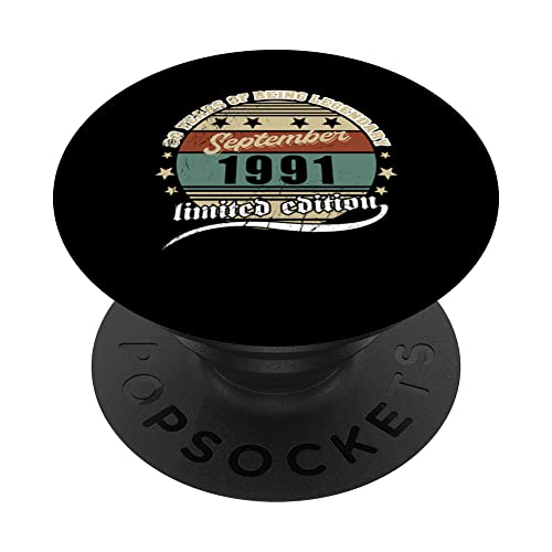 Comprar 31 cumpleaños septiembre Regalos 1991 Vintage 31 Años Legendary PopSockets PopGrip Intercambiable Ofertas 2025 | regaloscumple.com