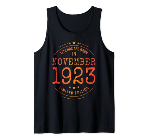 Consigue ahora Cumpleaños Noviembre 1923 Edición Limitada Regalo Vintage Camiseta sin Ideas para regalar Mangas Rebajas 2025 | regaloscumple.com